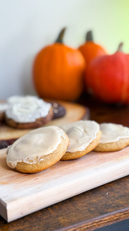 Tragically Dipped maple pecan cookies from The Bearded Baker, finished with a maple glaze