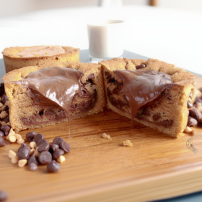 The OG Beast from The Bearded Baker. OG chocolate chip cookie dough filled with Nutella