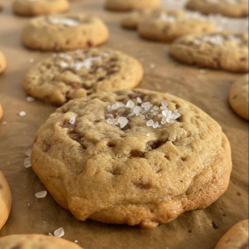 You Salty, Boy! cookies from The Bearded Baker made with toffee bits and finished with sea salt on top