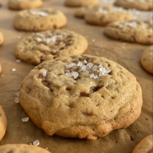 You Salty, Boy! cookies from The Bearded Baker made with toffee bits and finished with sea salt on top